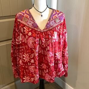 Rachel Zoe Embroidered Peasant Blouse
